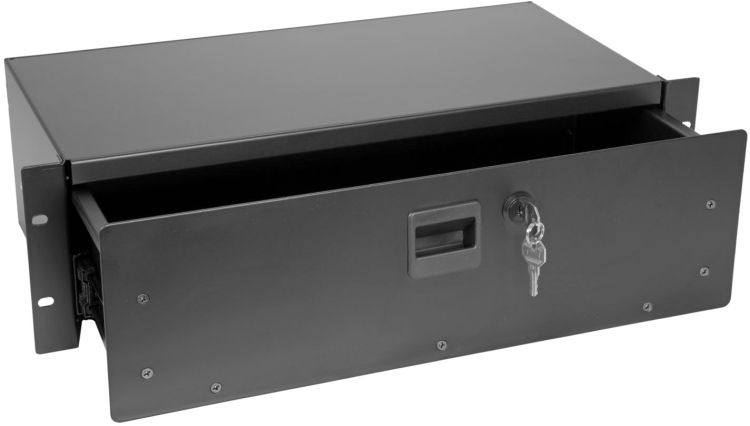 OMNITRONIC Rackschublade SN-3 Rackschublade mit Schloss 3HE