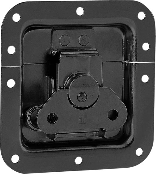 Adam Hall Hardware 17291S BLK - Butterfly Verschluss mittel gefedert ungekröpft 12 mm tief, schwarz