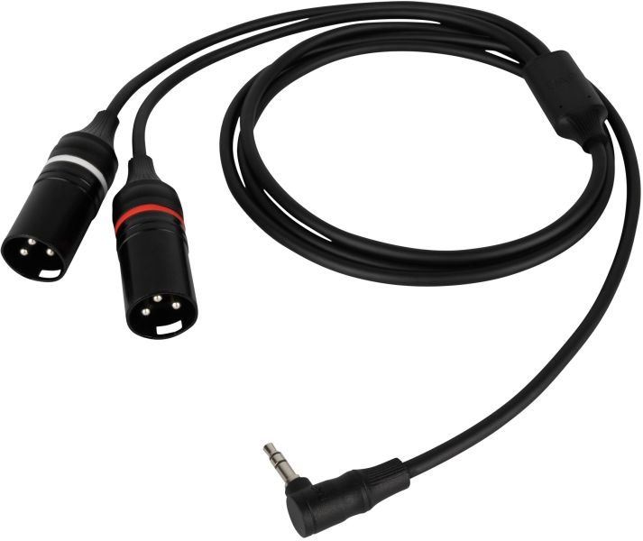 DAP-Audio FL118 – Stereo-Stecker (rechtwinklig) auf 2 XLR/M 3P, 0,75 m, 75 cm