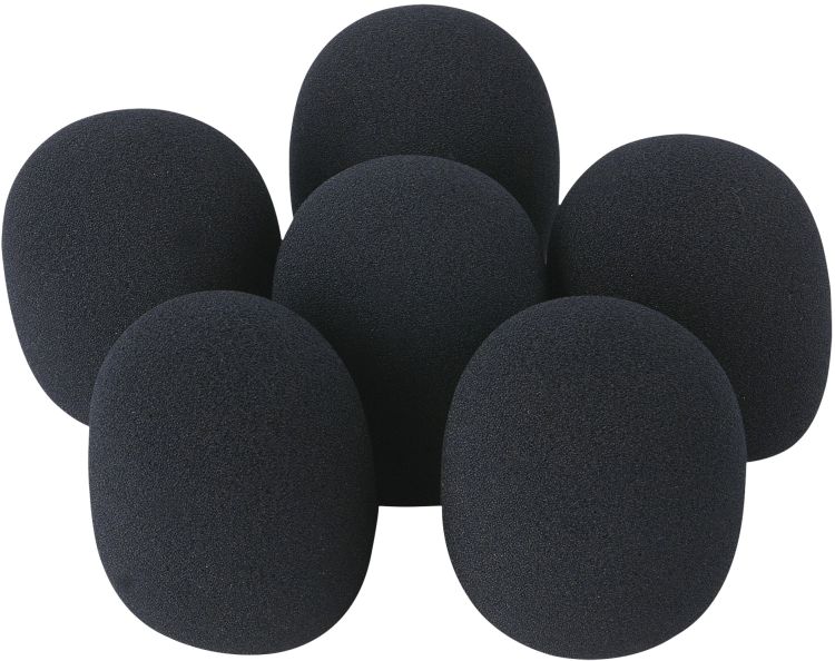 DAP-Audio DWS-66 Microphone windscreen set, 6 pcs Black