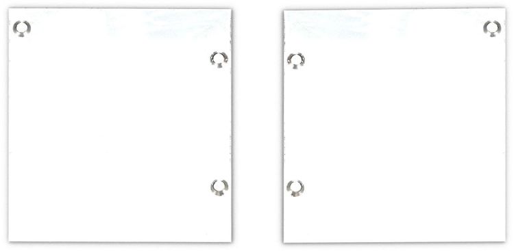 ISOLED Endkappe Alu EC133 für Curtain10 ONE FLAT mit VISOR, 1 Paar (links & rechts), weiß