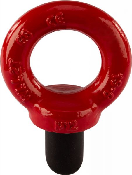 Riggatec Tornillo de anillo altamente resistente M12, rojo 2,0 t