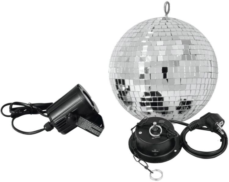 EUROLITE Spiegelkugelset 20cm mit LED Spot