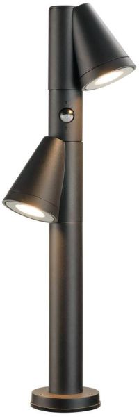 SLV T-TUBE 70 POLE, Outdoor Stehleuchte, GU10, double, Sensor, IP44, max. 10 W, schwarz