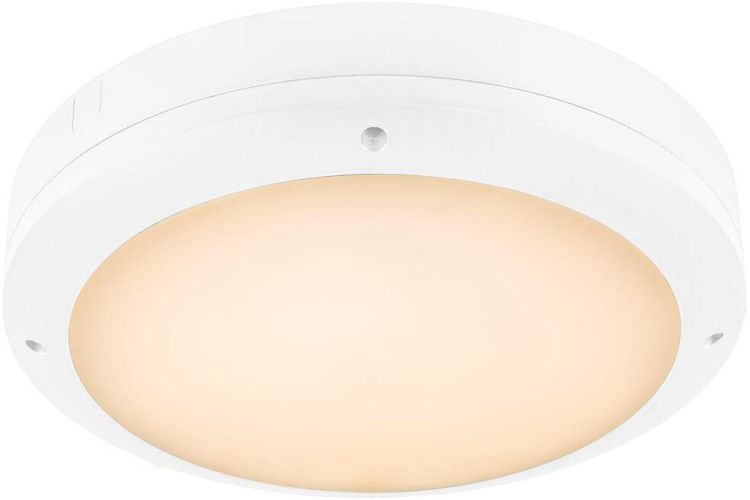 SLV OUTDOOR BULKHEAD V 360, 20W 830/840 IP65 IK10 weiß