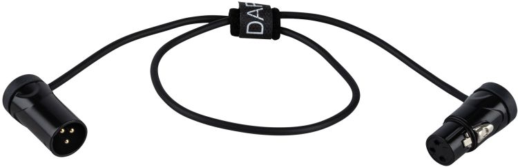 DAP-Audio FLX19 – symmetrisches XLR/M 3P-zu-XLR/F 3P-Verbindungskabel, 0,60 m, ultrakompaktes