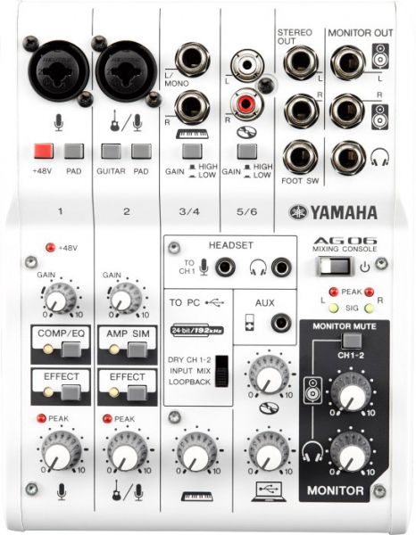 Yamaha AG06 - 6 Kanal Mehrzweck-Mixer