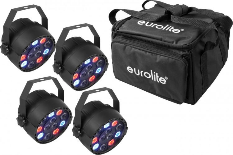 EUROLITE Set 4x LED PARty Spot + Soft-Bag