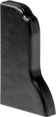 SLV ENDKAPPEN für GLENOS Fußleisten-Profil, schwarz matt, 2 Stück