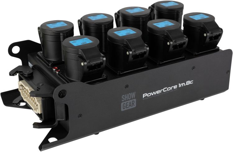 SHOWGEAR PowerCore 1 m, 8-poliger Breakout-Stecker H16 auf 8x CEE 16 A (1P+N+PE)