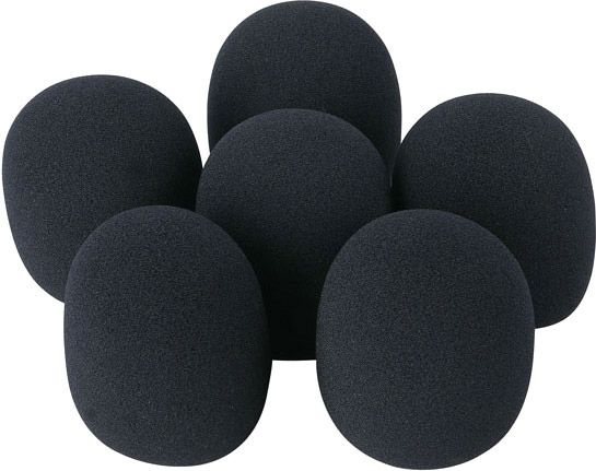 DAP-Audio DWS-66 Microphone windscreen set, 6 pcs Black