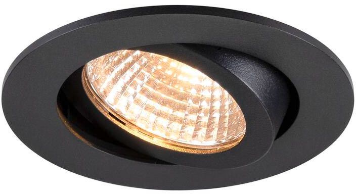 SLV NEW TRIA® 68, Deckeneinbauleuchte, PHASE, AIRTIGHT, rund, 2700 K, 7.5 W, schwarz