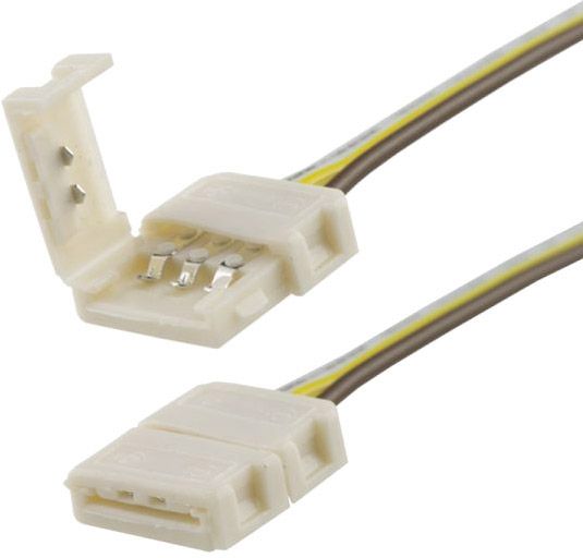 ISOLED Clip-Kabelanschluss (max. 5A) für 3-pol. IP20 Flexstripes mit Breite 10mm, Pitch-Abstand