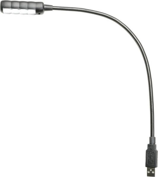 Adam Hall Stands SLED 1 ULTRA USB C USB Schwanenhalsleuchte mit 4 COB LEDs