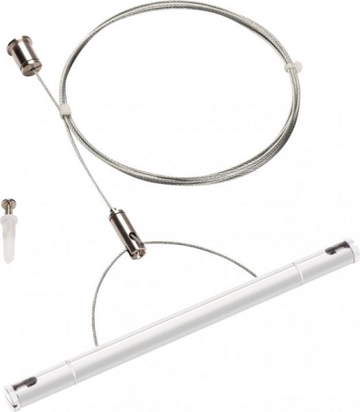 SLV TENSEO, kit de suspension, 2m, intérieur, pour câble tendu T.B.T, blanc