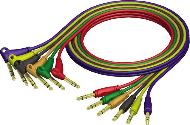 Adam Hall Cables REF 790 090 Patchkabel Set 6,3 mm Klinke stereo auf 6,3 m