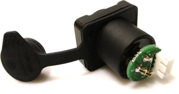 Einbaubuchse XLR 3-Pol + Platine (DMX) IP65 (K3F2C-W-B)