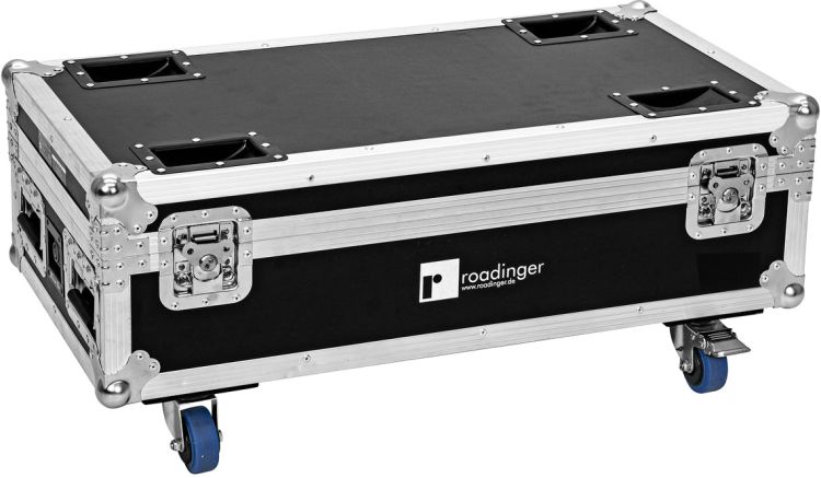 ROADINGER Flightcase 6x AKKU IP UP-4 Plus HCL Spot WDMX mit Ladefunktion