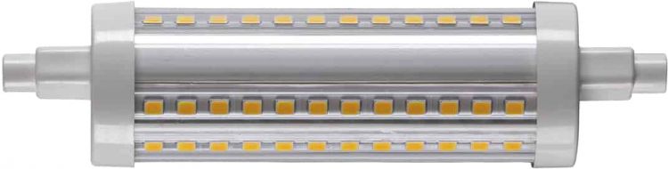 SLV QT DE12 R7S 118mm, LED Leuchtmittel transparent 15W 3000K CRI90 330°