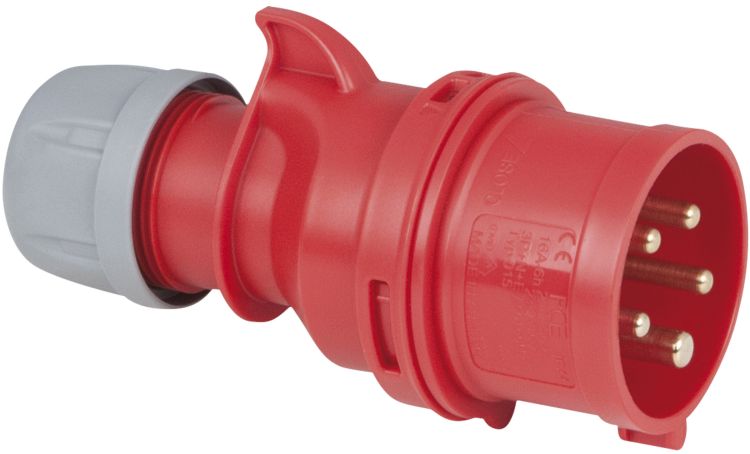 PCE CEE 16A 400V 5p Stecker männlich - Rot, IP44