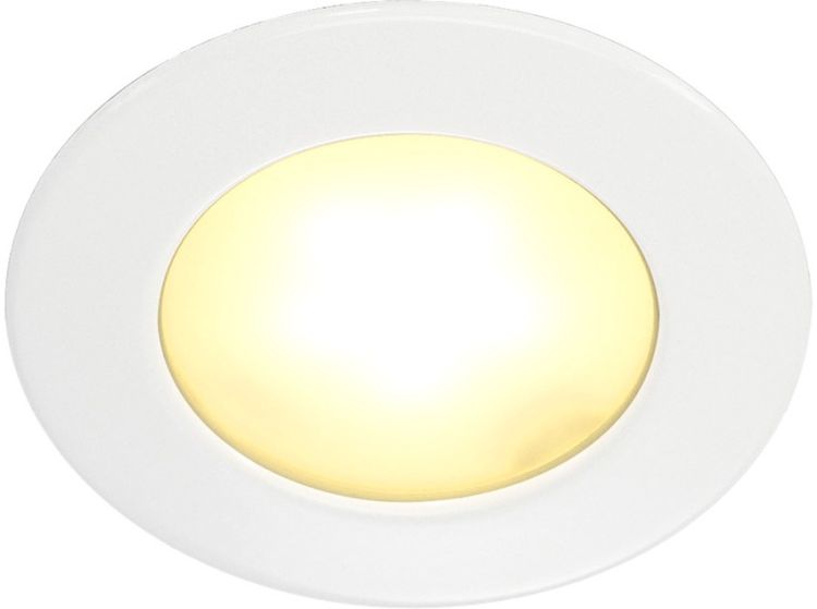 SLV Downlight, DL 126 LED, rund, weiss, 3W LED, warmweiss, 12V