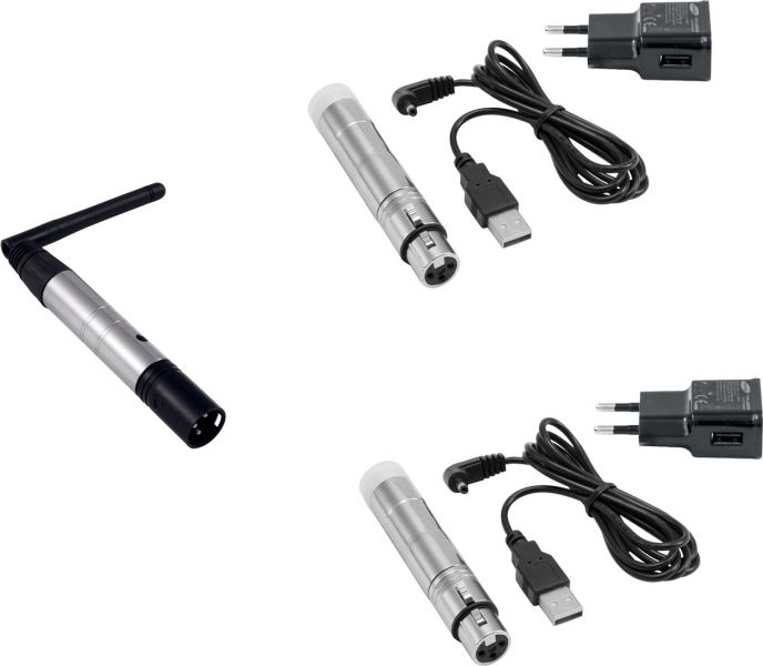 EUROLITE Set QuickDMX 1x Sender + 2x AKKU Empfänger