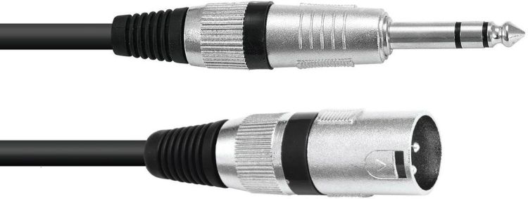 OMNITRONIC Adapterkabel XLR(M)/Klinke stereo 2m sw