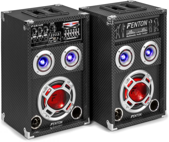 Fenton KA-06 Aktiv-Lautsprecher-Set 6,5" USB/RGB LED 400W