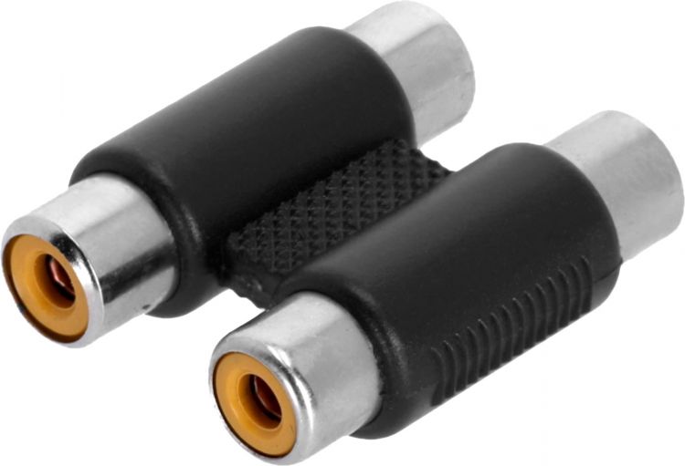 Adam Hall Connectors 4 STAR AT RF2 RF2 - Twin-Adapter 2 x RCA female auf 2 x RCA female