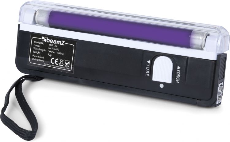 beamZ BUV15TL UV-Set 6 Zoll mit Taschenlampe Schwarz