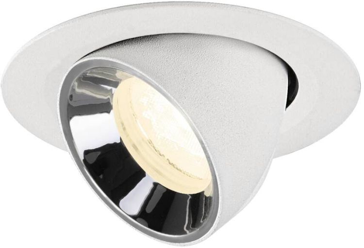 SLV NUMINOS® GIMBLE XS, Deckeneinbauleuchte weiß/chrom 4000 K 40°