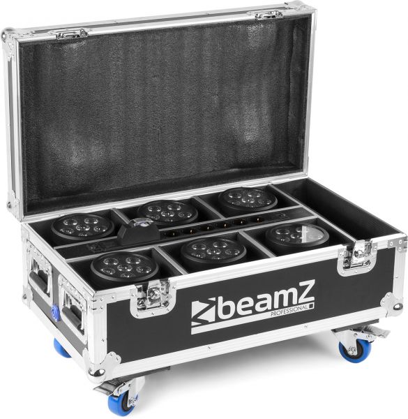 beamZ FCC66 Flightcase für 6x BBP66 Uplights mit Ladefunktion