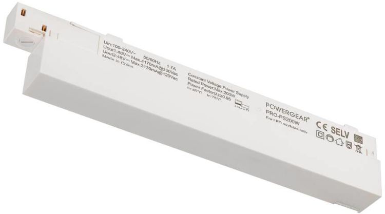 SLV 48V SYSTEM, Intrack LED Treiber, 48VDC, 200 W, On/Off, Klemme für 220-240V Anschlusskabel