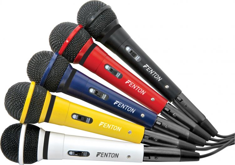 Fenton DM120 Karaoke Set Dynamische Mikrofone 5 Stück
