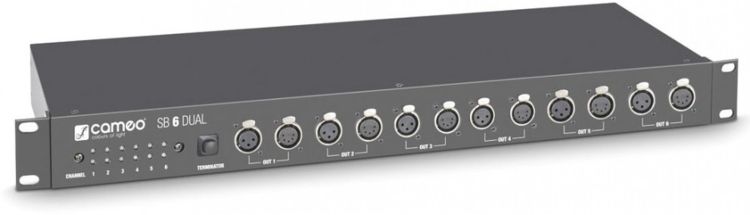 Cameo SB 6 DUAL 6-Kanal DMX Splitter / Booster (3-Pol und 5-Pol)