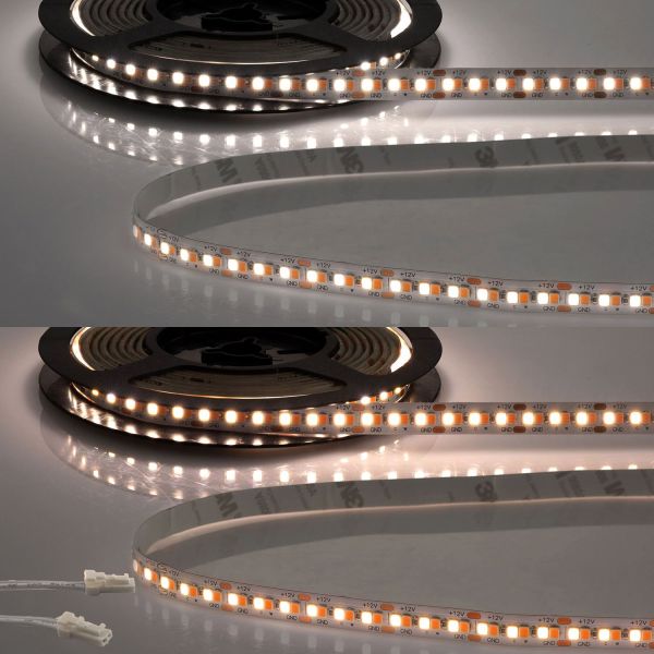 ISOLED LED CRI919/940 MiniAMP Flexband, 12V, 15W, weißdynamisch, 250cm, beidseitiges Kabel mit