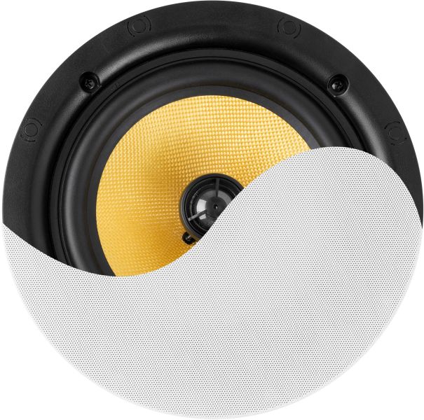 Power Dynamics KVCS8 HQ Flachbau-Deckenlautsprecher 2-Wege 8" Weiß