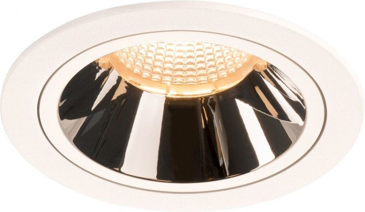 SLV NUMINOS® DL L, Indoor LED Deckeneinbauleuchte weiß/chrom 2700K 40°