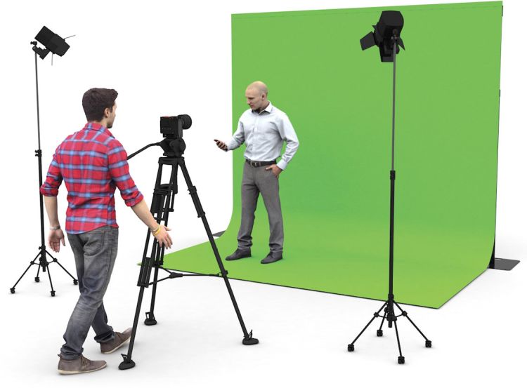 Wentex P&D Chromakey Curtain 300(h) x 290(w) Pipe & Drape Green Screen