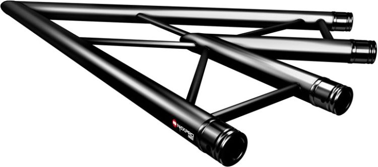 Naxpro-Truss FD 32 C19H 45° 2 Weg Winkel RAL9005 - Schwarz - Seidenmatt