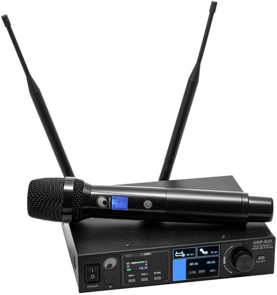 OMNITRONIC UHF-601 1-Kanal Funkmikrofon-System 823-832/863-865 MHz
