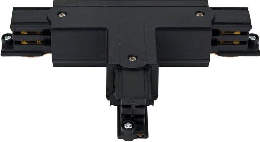 Left T-Connector, with power entry  Black (RAL9004)