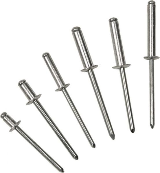 Adam Hall Hardware 55924814 Blindniete Aluminium/Stahl 4,8 x 14 mm, Flachr