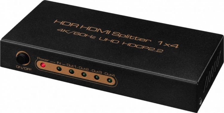 MONACOR HDMS-1044K 4-fach-HDMI&trade;-Splitter