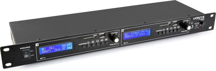 Vonyx VX2USB MK2 Doppelter Mediaplayer USB/SD/BT