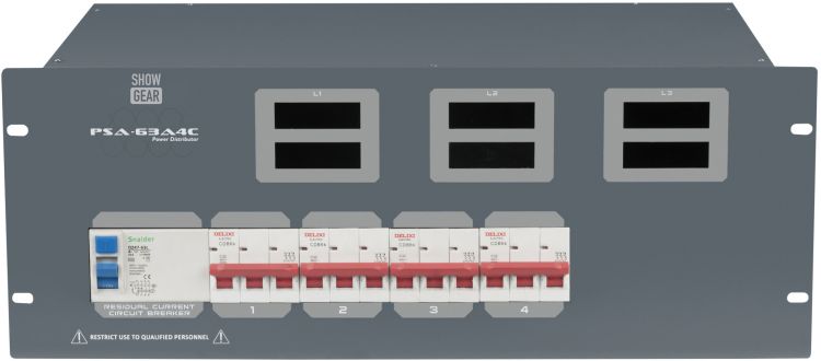 Showtec PSA-63A4C - 4 x MCB, CEE Ausgang