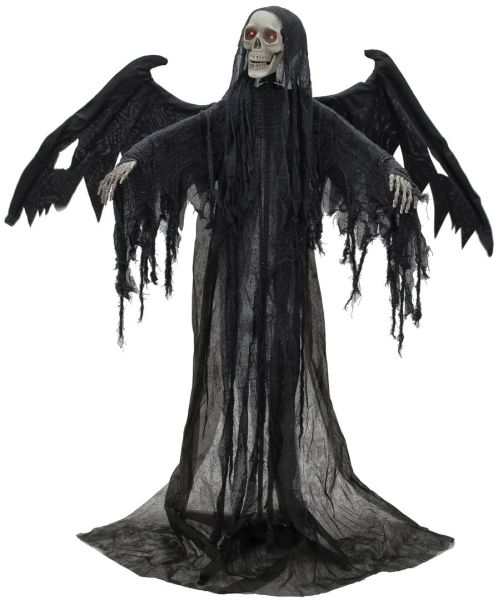 EUROPALMS Halloween Schwarzer Engel, 175x100x66cm -B-Stock-