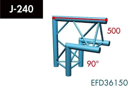 X3K-30/H (Heavy Duty) J-240 2-Weg Ecke, Winkel 90°, Spitze oben,