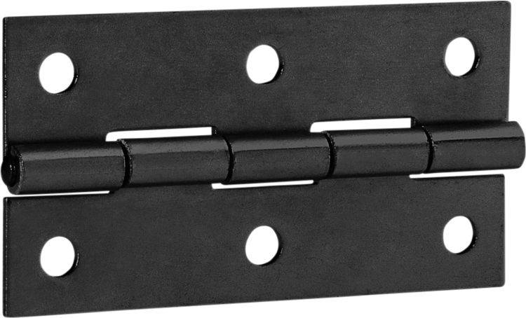 Adam Hall Hardware 2602 BLK - 70 mm Scharnierstück galvanisiert, schwarz