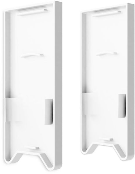 ISOLED Endkappe EC120 mit Lichtfalle, weiß für Leuchtenprofil HALON mit U-Cover C63, 2 Stück